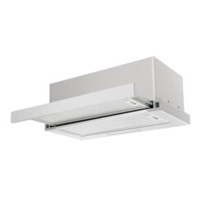 CDA 60cm Telescopic Canopy Cooker Hood - Silver