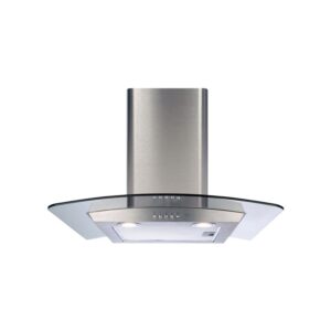 CDA 60cm Curved Glass Chimney Cooker Hood - Stainless Steel