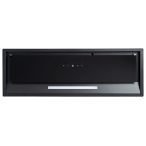 electriQ 90cm Canopy Cooker Hood with Visor - Black