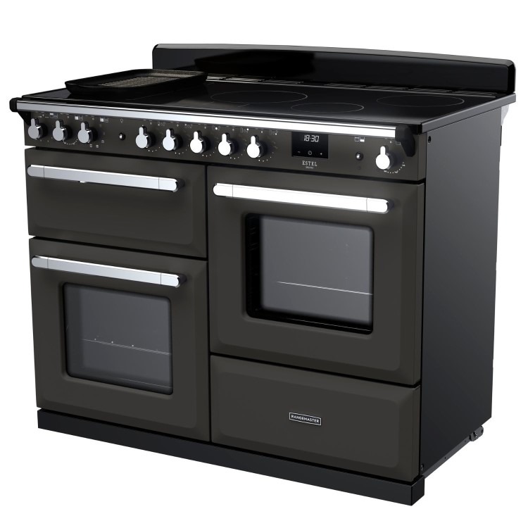 Rangemaster Estel Deluxe 110cm Induction Range Cooker - Slate + Chrome - Image 5