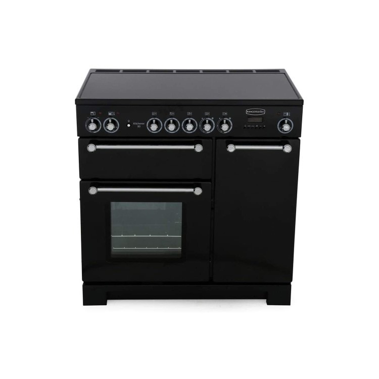 Rangemaster Kitchener 90cm Electric Range Cooker - Black - Image 6