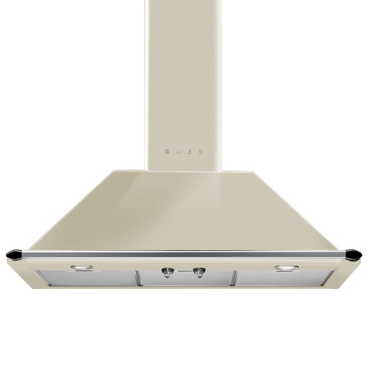 Smeg Victoria 90cm Chimney Cooker Hood - Cream
