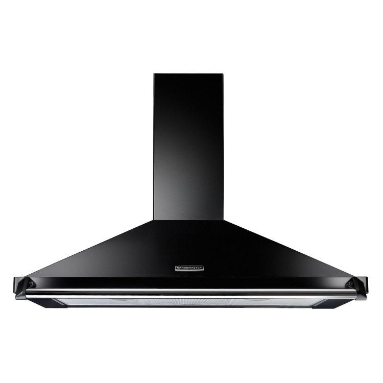 Rangemaster Classic 110cm Chimney Cooker Hood - Black & Chrome