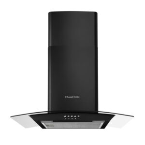 Russell Hobbs 60cm Curved Glass Chimney Cooker Hood - Black