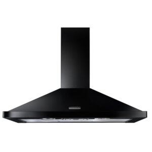 Rangemaster 90cm Chimney Cooker Hood - Black & Chrome