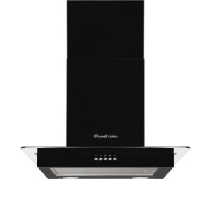 Russell Hobbs 60cm Flat Glass Chimney Cooker Hood - Black