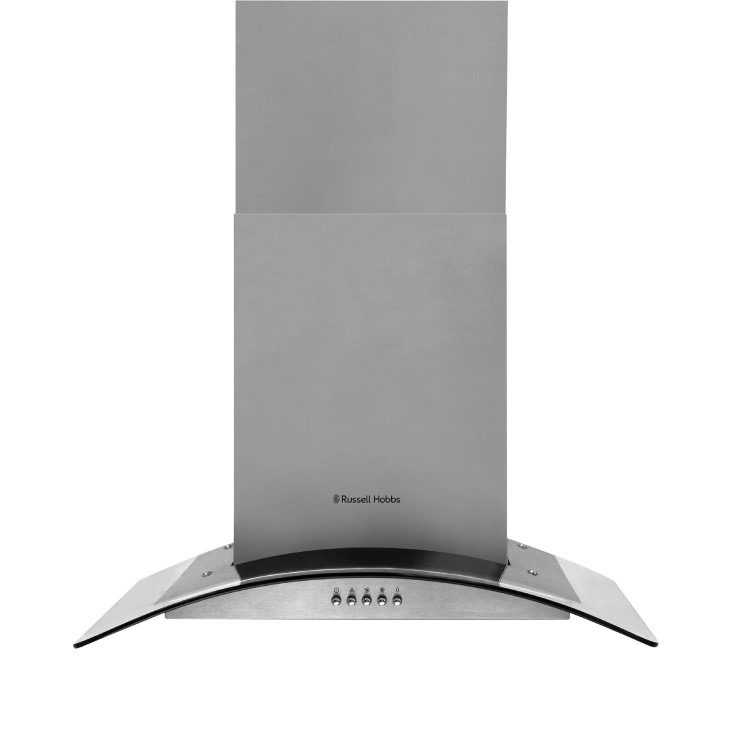Russell Hobbs 90cm Flat Glass Chimney Cooker Hood - Stainless Steel