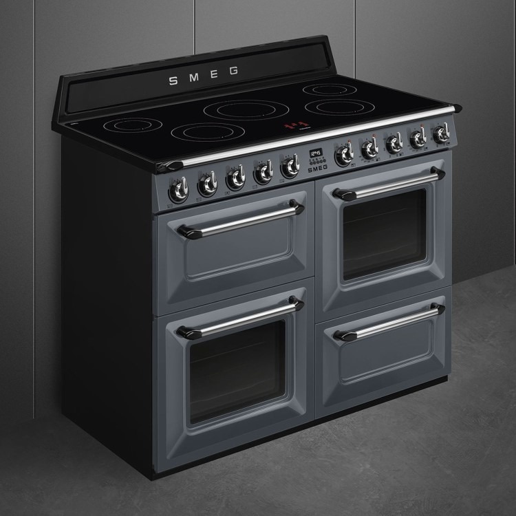 Smeg Victoria 110cm Electric Range Cooker - Slate Grey - Image 2