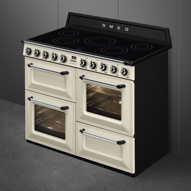 Smeg Victoria 110cm Electric Range Cooker - Cream - Image 2