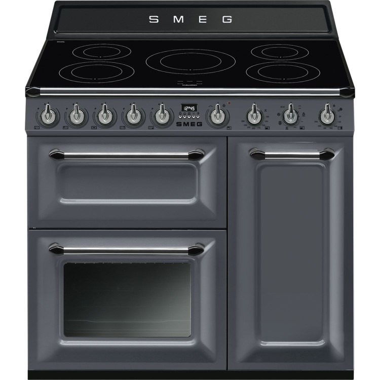 Smeg Victoria 90cm Electric Range Cooker - Slate Grey