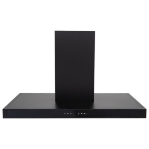 electriQ 90cm Slimline Chimney Cooker Hood - Black