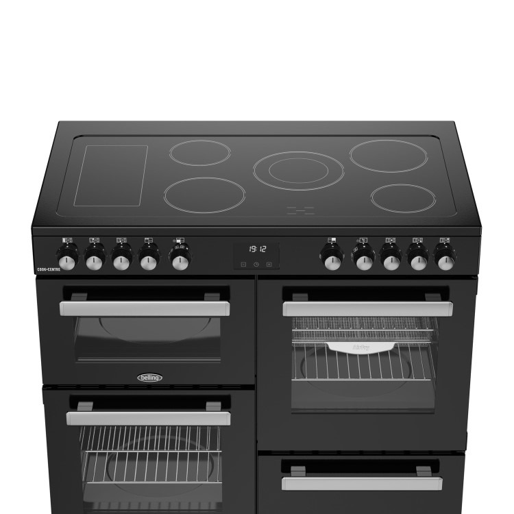 Refurbished Belling Cookcentre 100cm Electric Ceramic Range Cooker - Black - Image 2