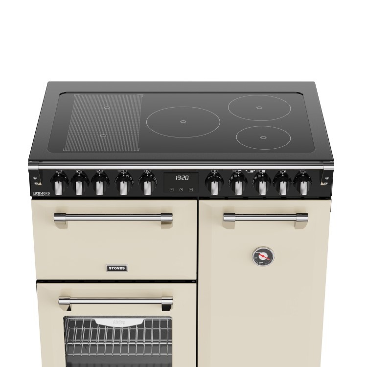 Stoves Richmond DX 90cm Electric Induction Range Cooker - Cream - Image 2