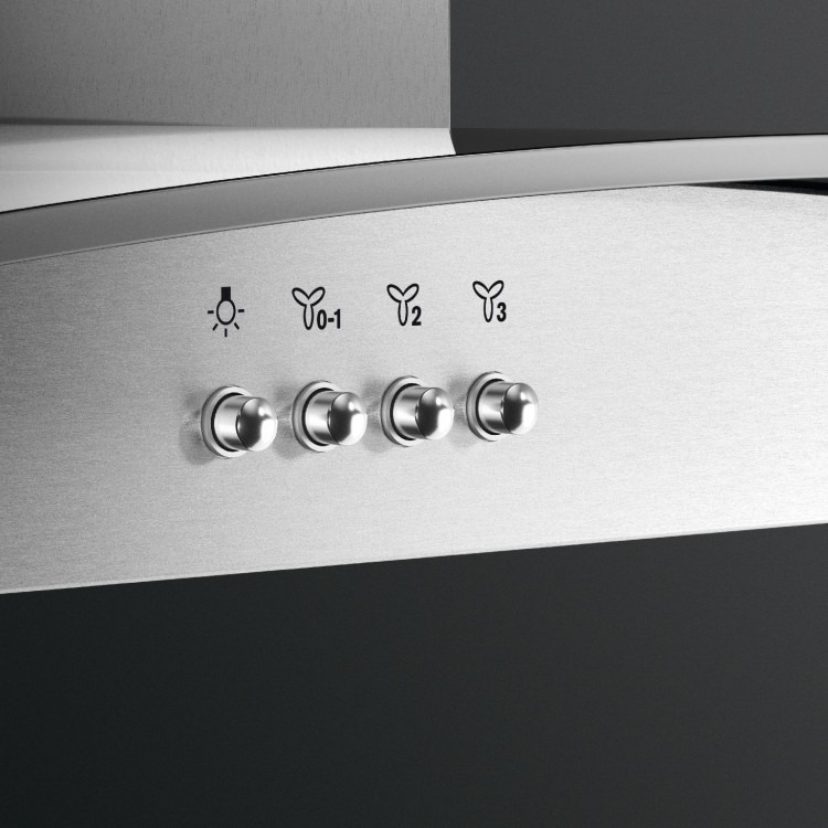 AEG 5000 Series 80cm Curved Glass Chimney Cooker Hood - Stainless Steel - Image 2