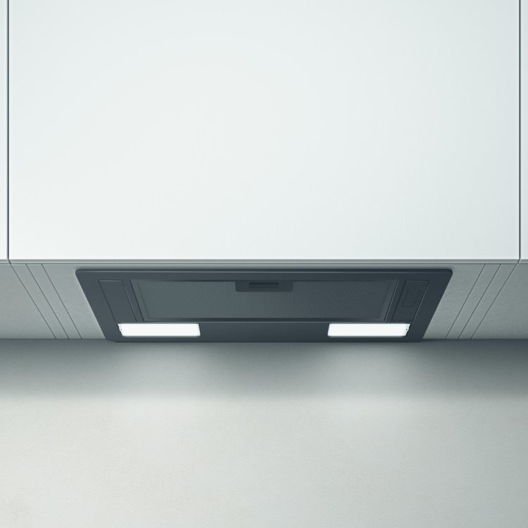 Elica Deluxe 54cm Canopy Cooker Hood - Black - Image 2