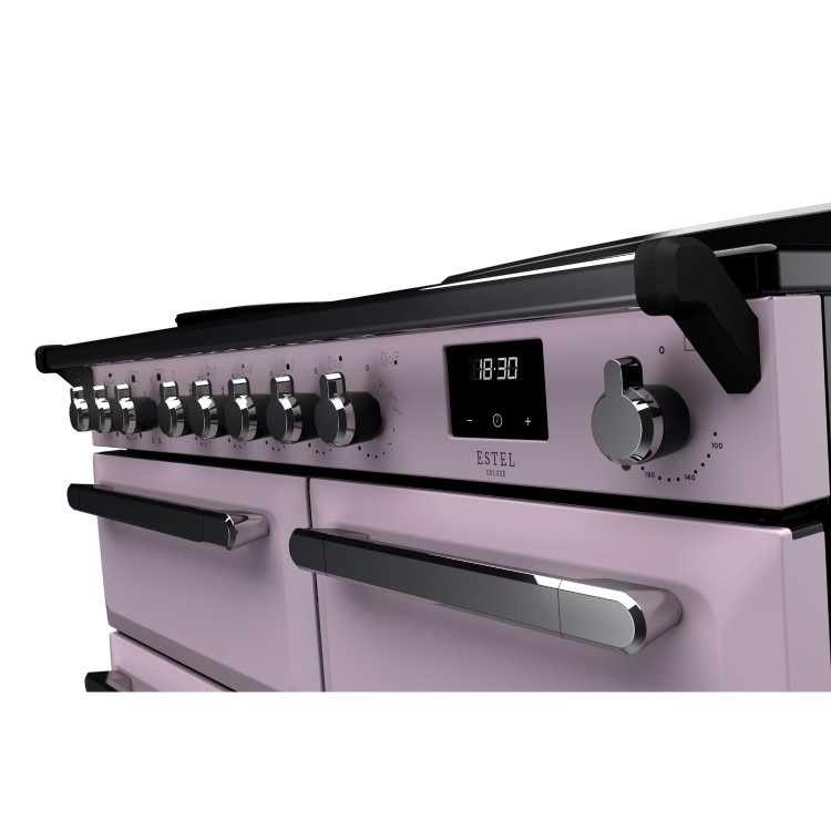 Rangemaster Estel Deluxe 100cm Induction Range Cooker - Heather + Chrome - Image 4