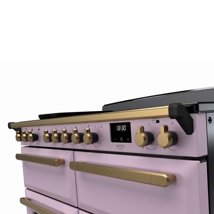 Rangemaster Estel Deluxe 110cm Induction Range Cooker - Heather + Brass - Image 4