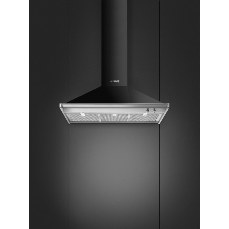 Smeg Opera 100cm Chimney Cooker Hood - Black - Image 2