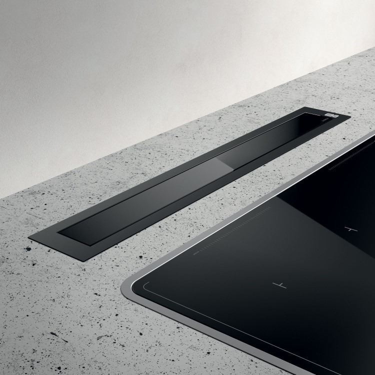 Elica 84cm Downdraft Extractor - Black - Image 2