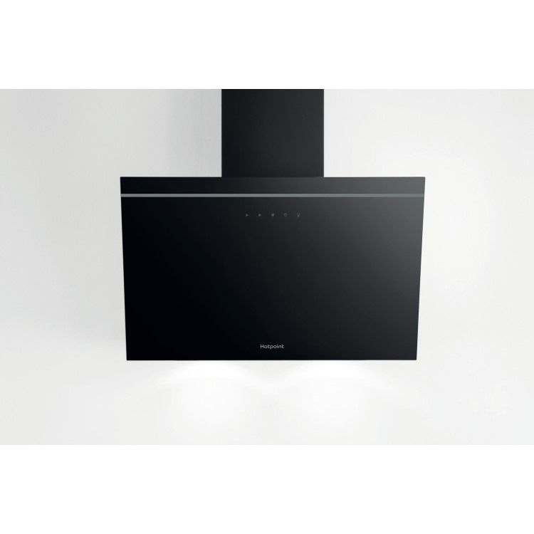 Hotpoint 60cm Angled Chimney Hood - Black - Image 2