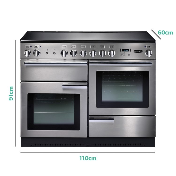 Rangemaster Professional Plus 110cm Electric Range Cooker - Stainless Steel - Image 3