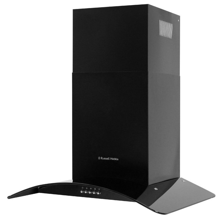 Russell Hobbs 90cm Curved Glass Chimney Cooker Hood - Black - Image 2