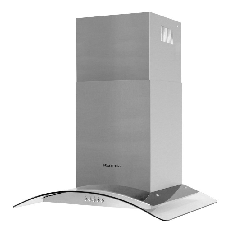 Russell Hobbs 90cm Flat Glass Chimney Cooker Hood - Stainless Steel - Image 2