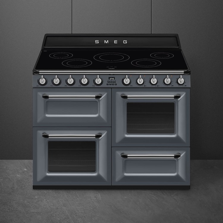 Smeg Victoria 110cm Electric Range Cooker - Slate Grey - Image 3