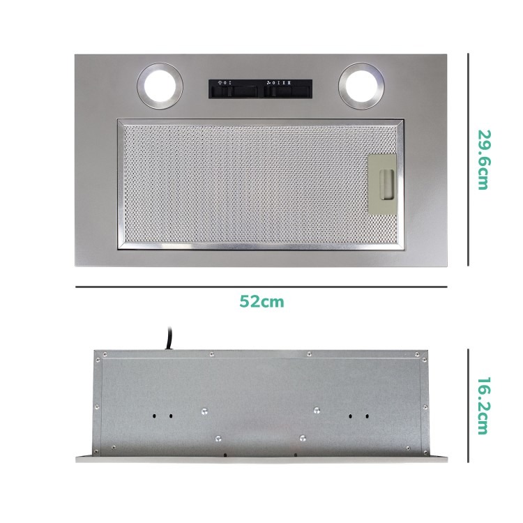electriQ 52cm Canopy Cooker Hood - Silver - Image 3