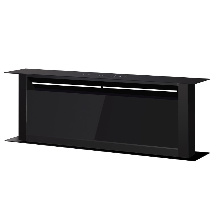 electriQ 120cm Downdraft Extractor - Black - Image 2