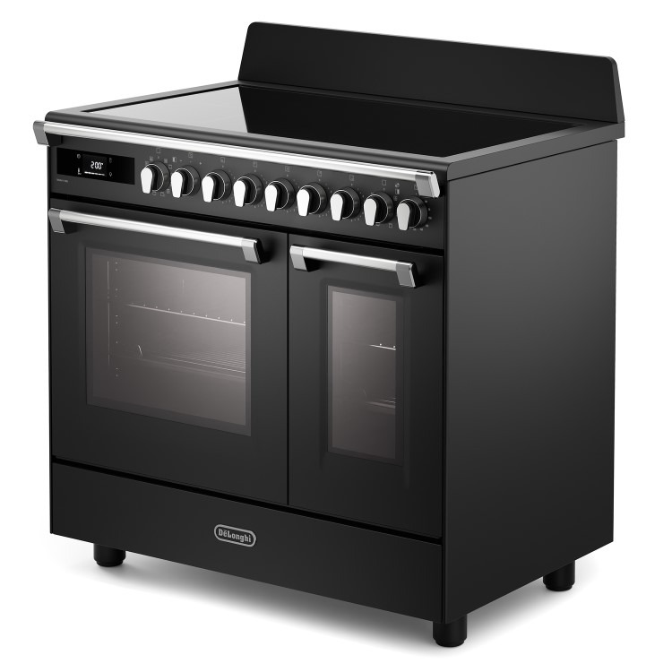 De Longhi 90cm Electric Range Cooker with Warming Zone - Anthracite - Image 4