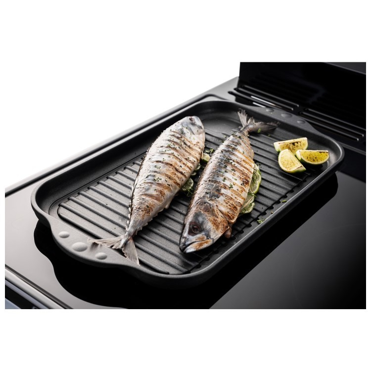 Rangemaster Classic Deluxe 100cm Induction Range Cooker - Bordeaux & Chrome - Image 4