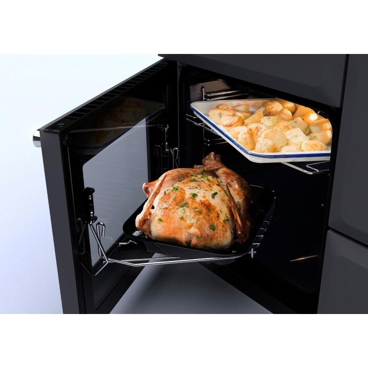 Rangemaster Estel Deluxe 110cm Induction Range Cooker - Slate + Chrome - Image 2