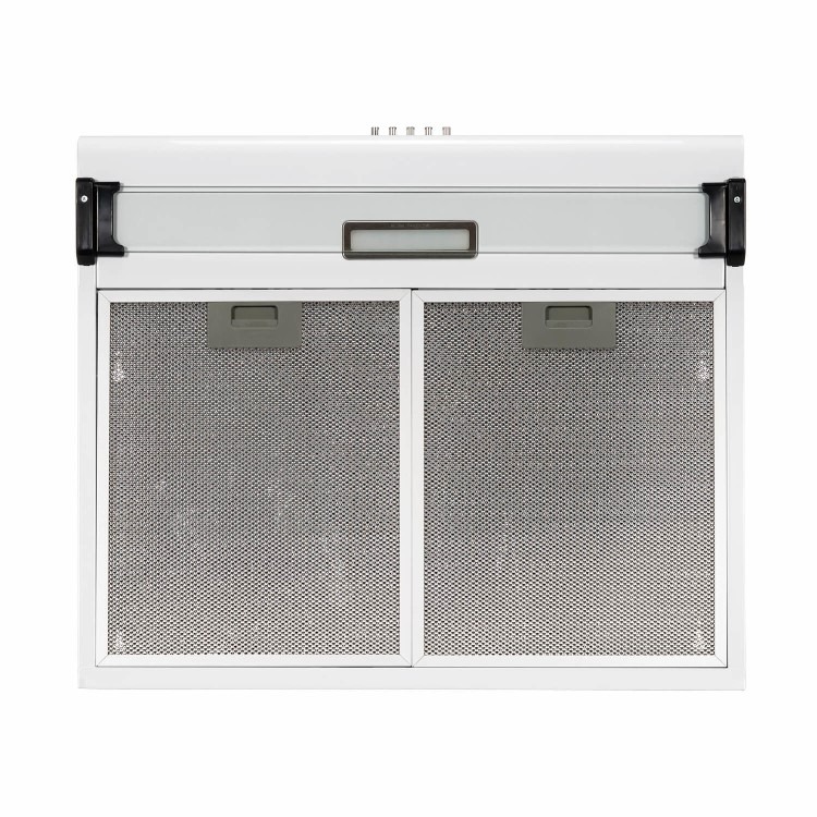 electriQ 60cm Top & Rear Venting Visor Cooker Hood - White - Image 4