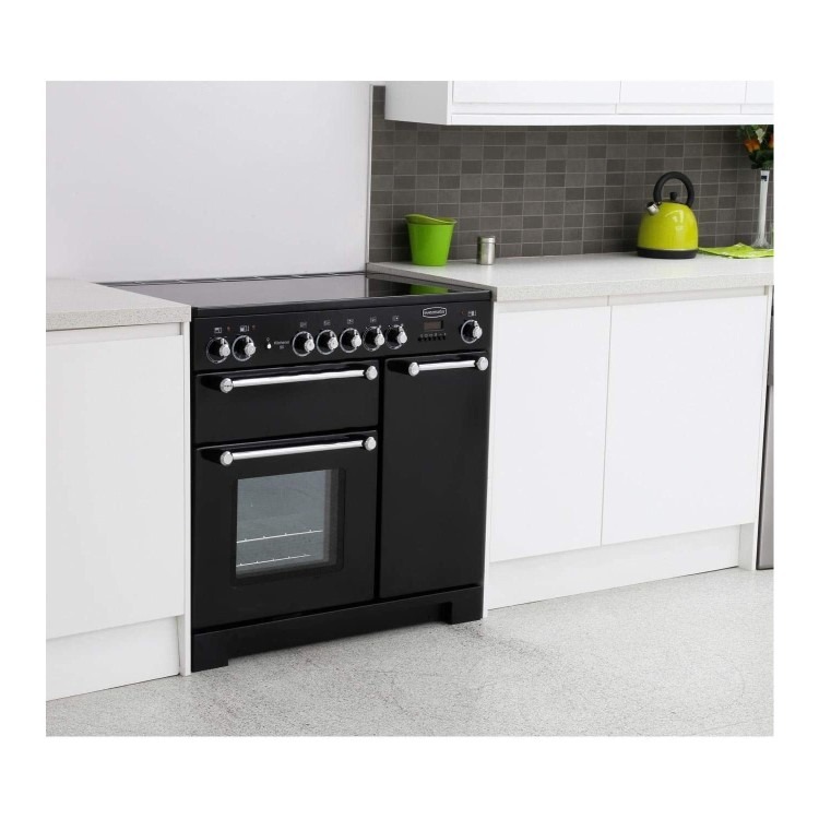 Rangemaster Kitchener 90cm Electric Range Cooker - Black - Image 4