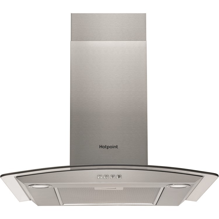 Hotpoint 60cm Curved Glass Cooker Hood - Stainless Steel - Image 3