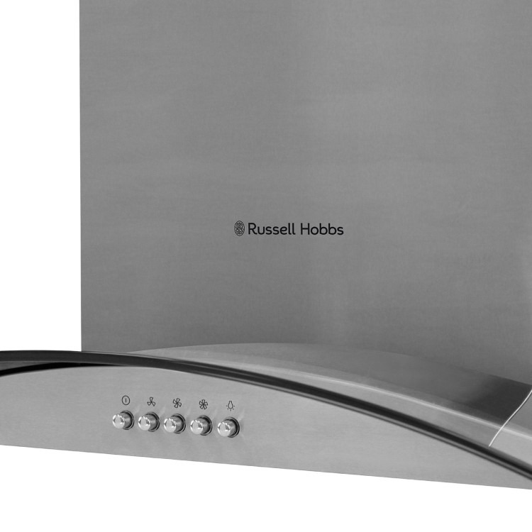 Russell Hobbs 90cm Flat Glass Chimney Cooker Hood - Stainless Steel - Image 3