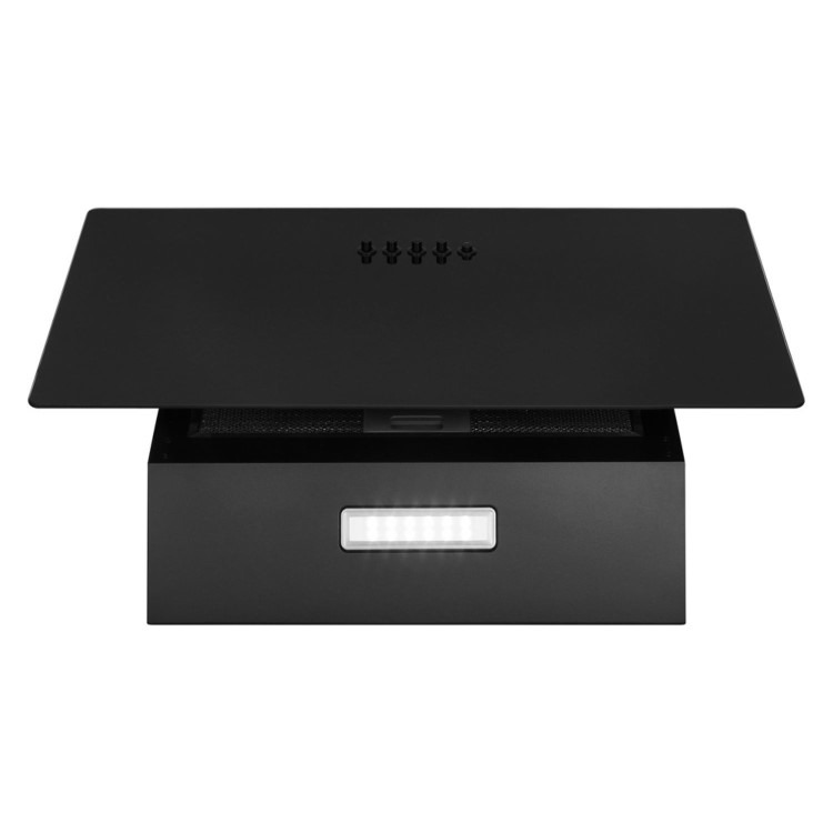 CDA 60cm Angled Chimney Cooker Hood - Black - Image 3