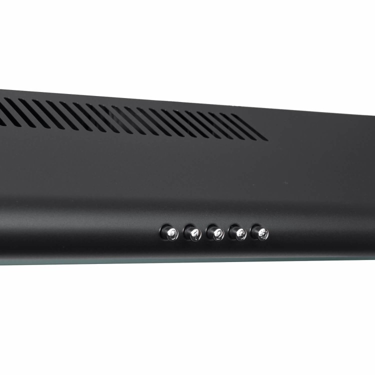 electriQ 60cm Top & Rear Venting Visor Cooker Hood - Black - Image 4