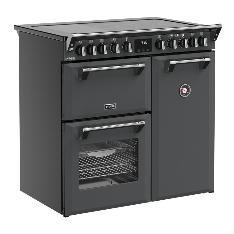 Stoves Richmond DX 90cm Electric Induction Range Cooker - Grey - Image 3
