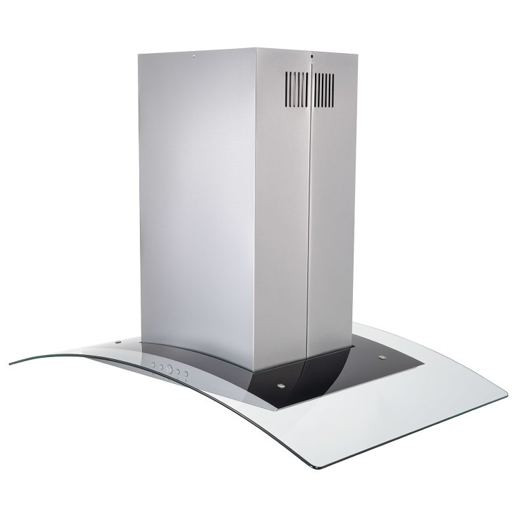 electriQ 90cm Curved Glass Island Cooker Hood - Stainless Steel - Image 4