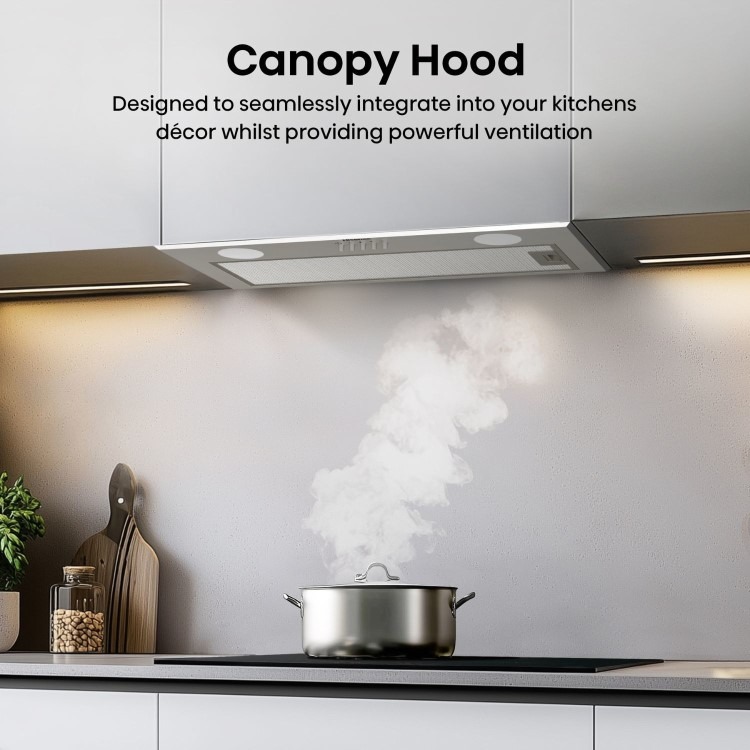 electriQ 60cm Angled Hood with Touch Control - Black - Image 4