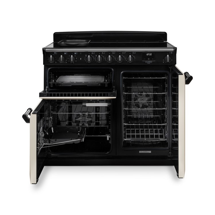 Rangemaster Classic Deluxe 100cm Induction Range Cooker - Bordeaux & Chrome - Image 5