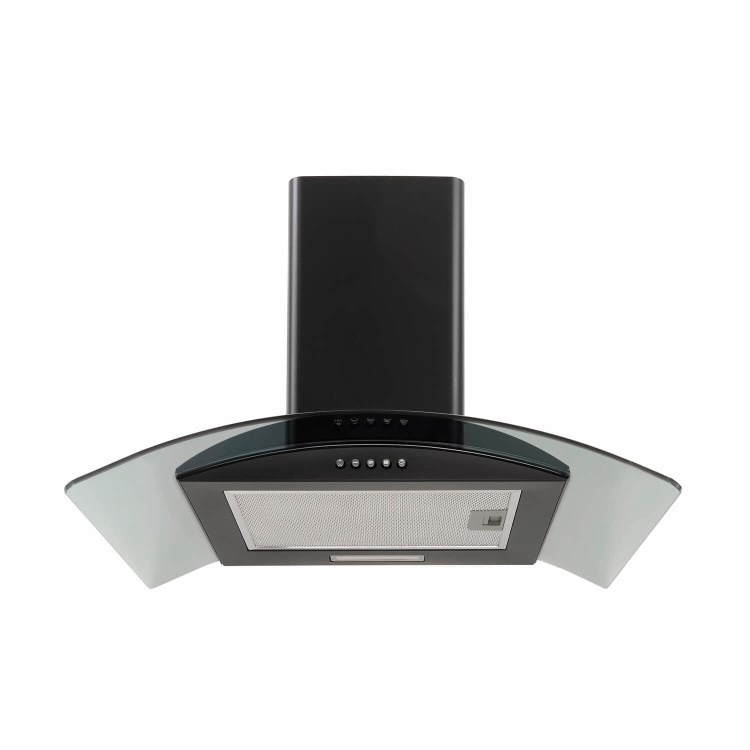 electriQ 60cm Curved Glass Cooker Hood - Black - Image 5