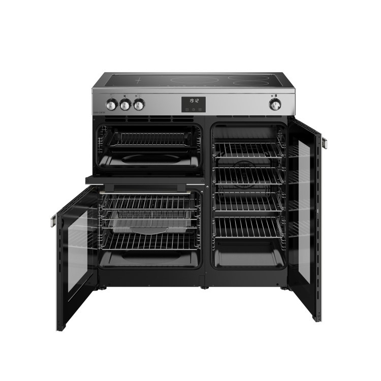 Belling Cookcentre 90cm Electric Induction Range Cooker - Stainless Steel - Image 2