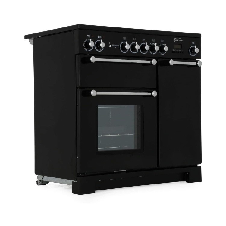Rangemaster Kitchener 90cm Electric Range Cooker - Black - Image 7