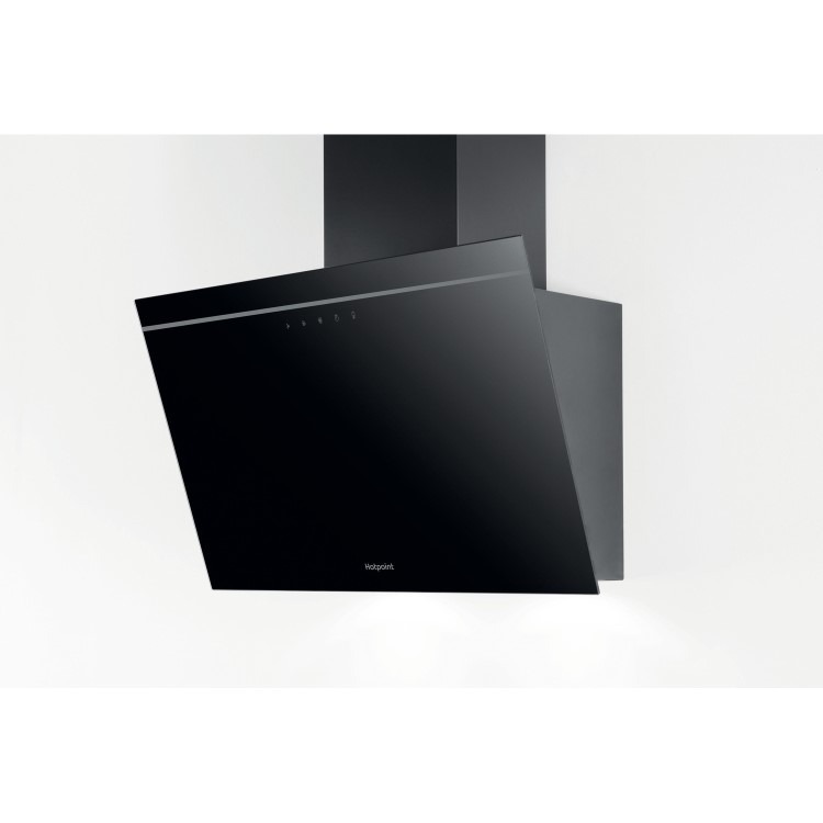 Hotpoint 60cm Angled Chimney Hood - Black - Image 4