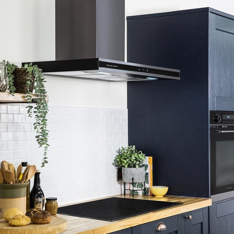 Russell Hobbs 90cm Flat Cooker Hood - Dark Steel - Image 4