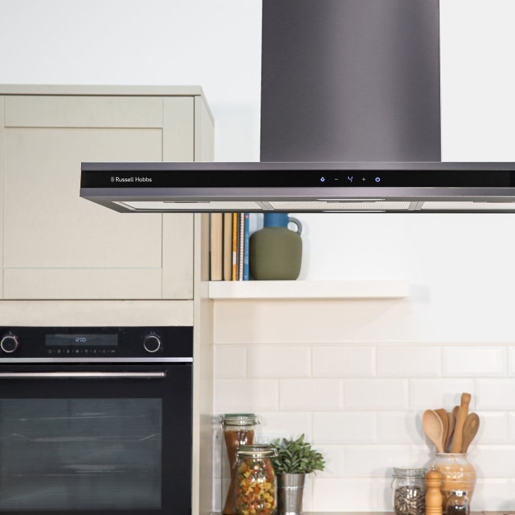 Russell Hobbs 90cm Midnight Island Cooker Hood - Dark Steel - Image 5