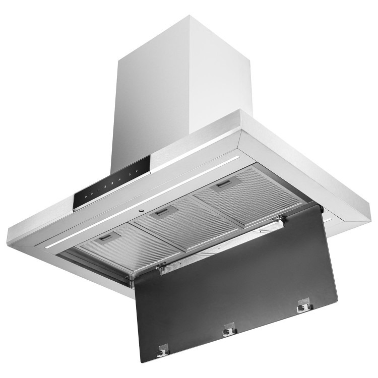 electriQ 90cm Island Hood with Hob to Hood Connection - Stainless Steel - Image 5
